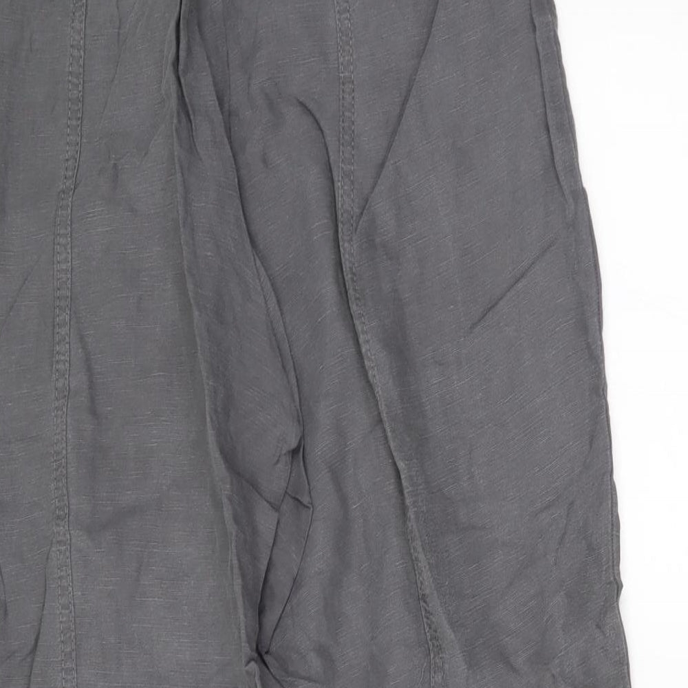 NEXT Womens Grey   Trousers  Size 16 L25 in - elastic ankles