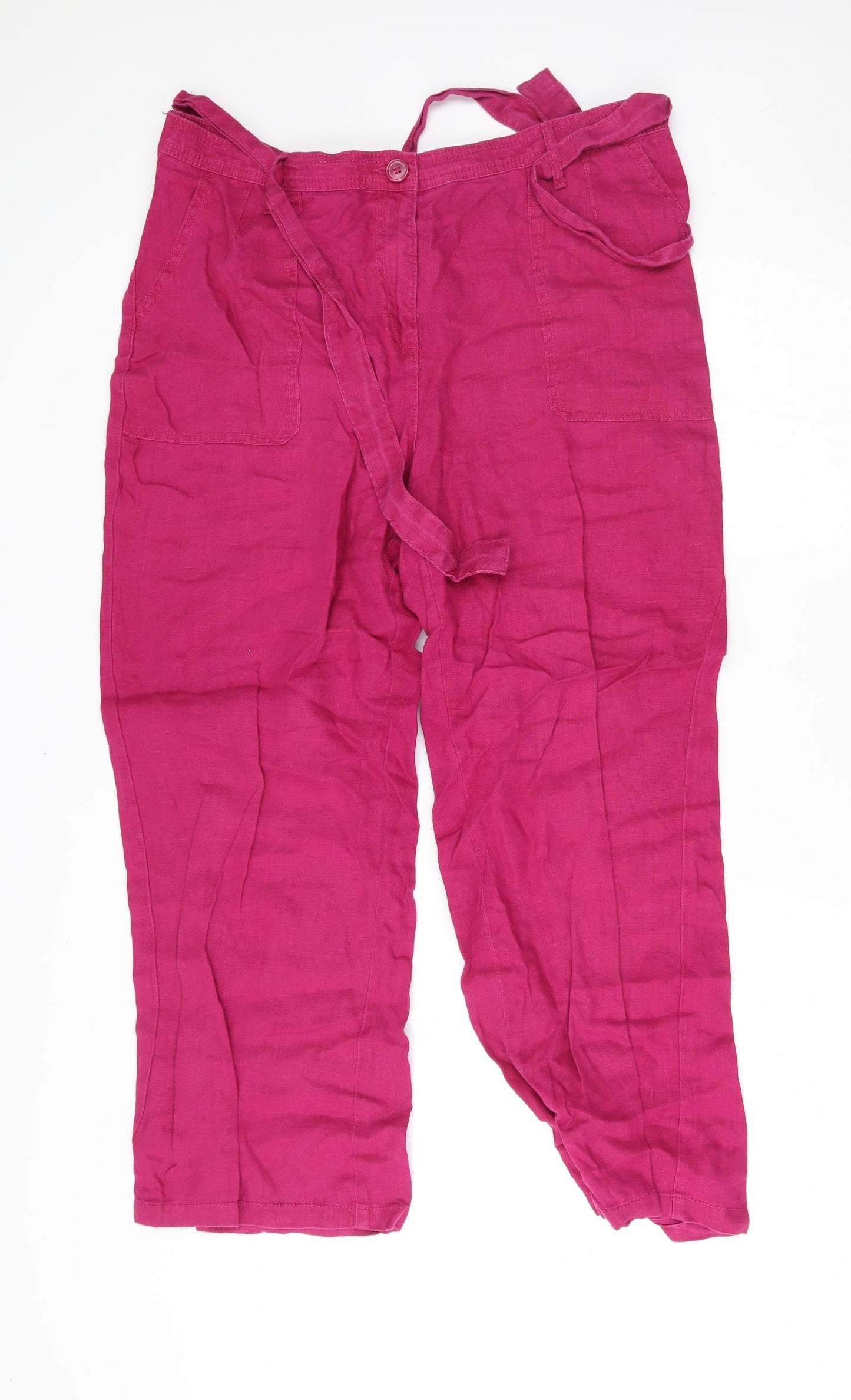 M&S Womens Purple   Trousers  Size 18 L27 in