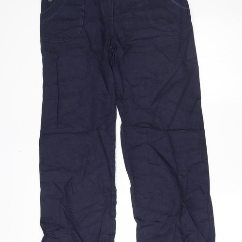 M&S Womens Blue   Trousers  Size 14 L29 in
