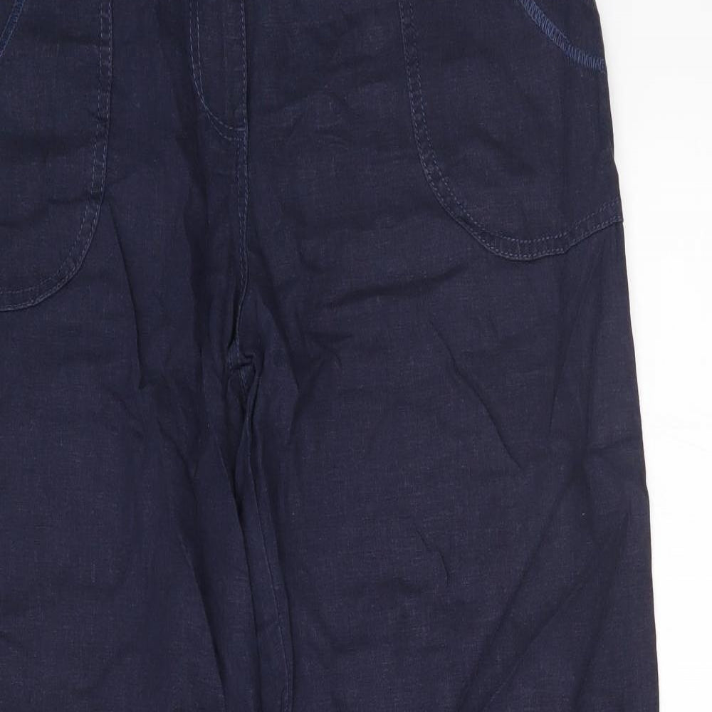 M&S Womens Blue   Trousers  Size 14 L29 in