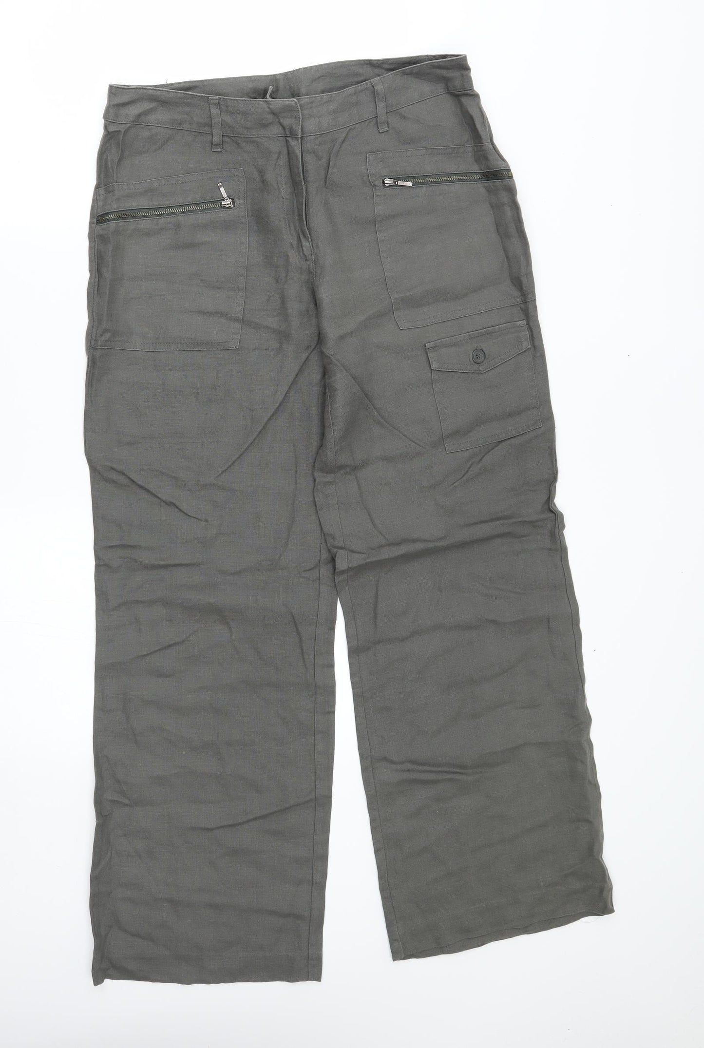 NEXT Womens Green   Trousers  Size 12 L29 in
