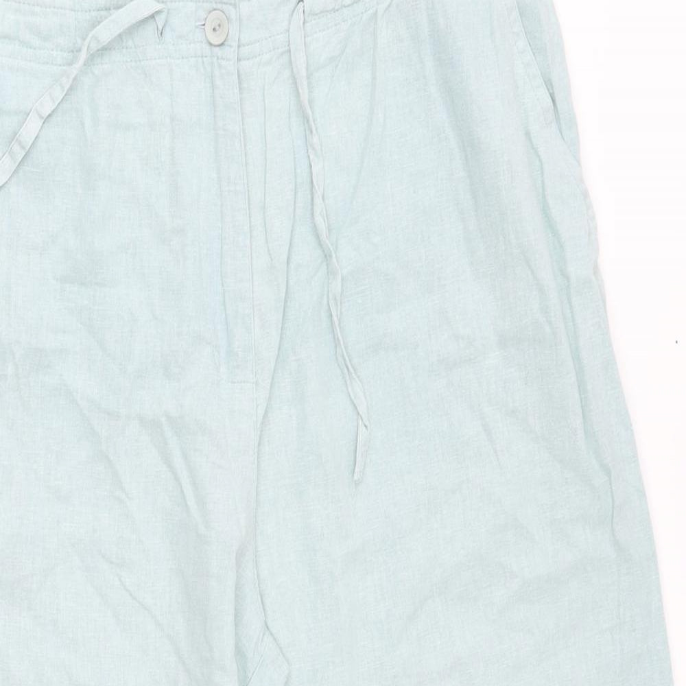 Mia Moda Womens Blue   Capri Trousers Size 16 L23 in