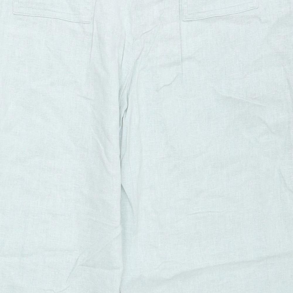 Mia Moda Womens Blue   Capri Trousers Size 16 L23 in