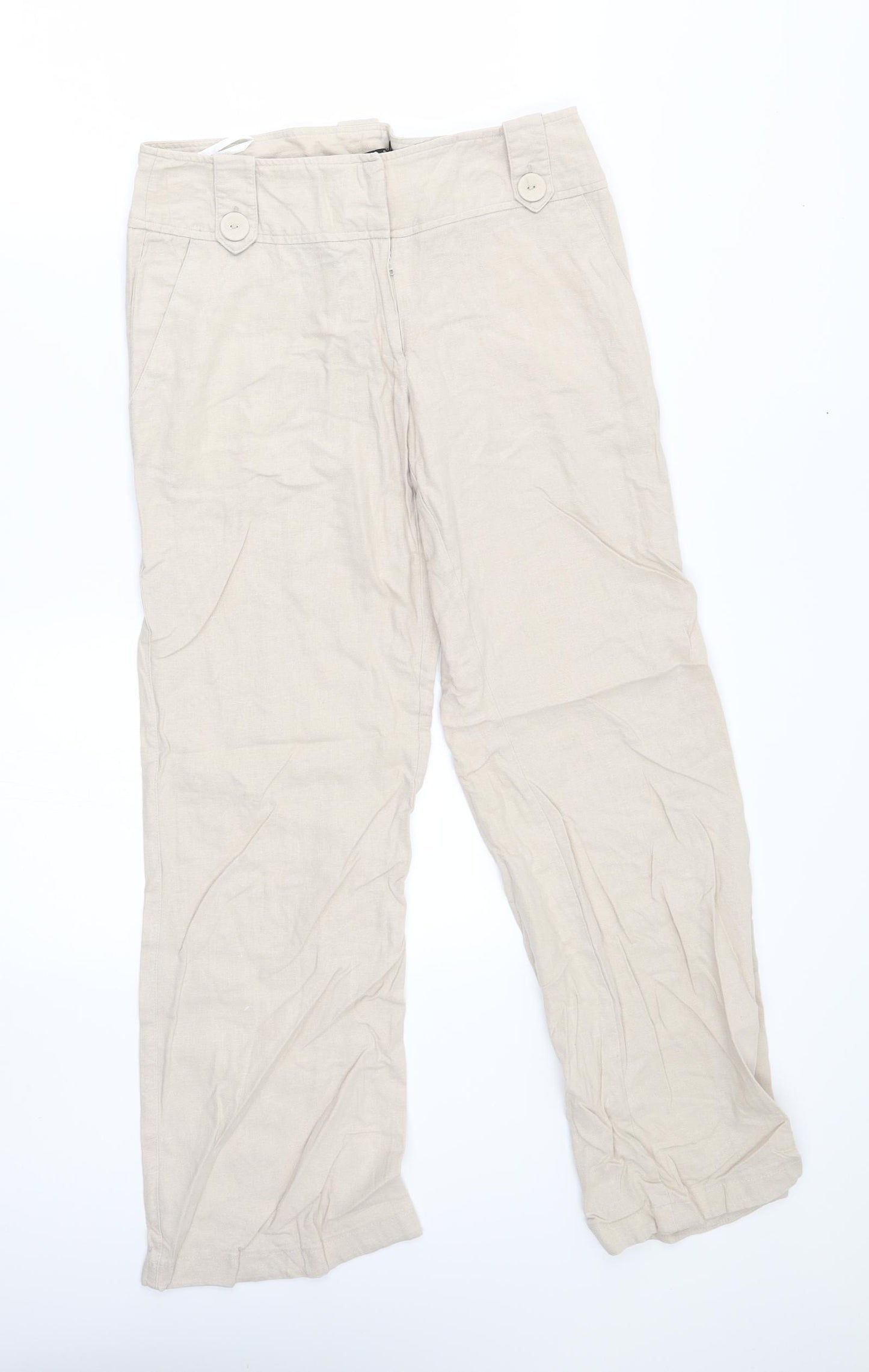 Atmosphere Womens Beige   Trousers  Size 8 L27 in