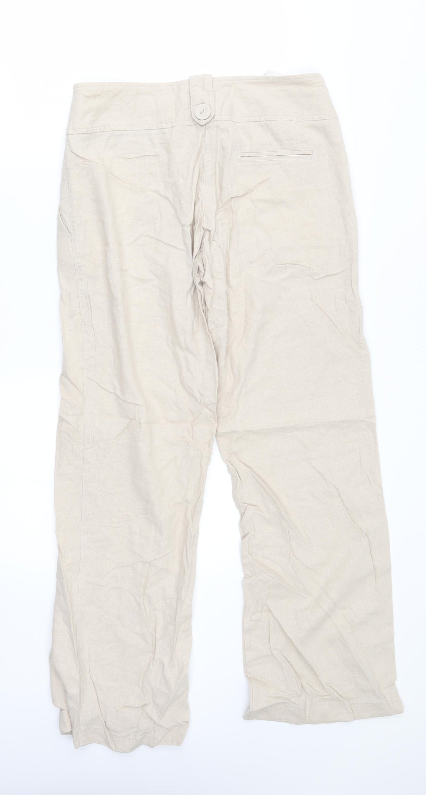 Atmosphere Womens Beige   Trousers  Size 8 L27 in