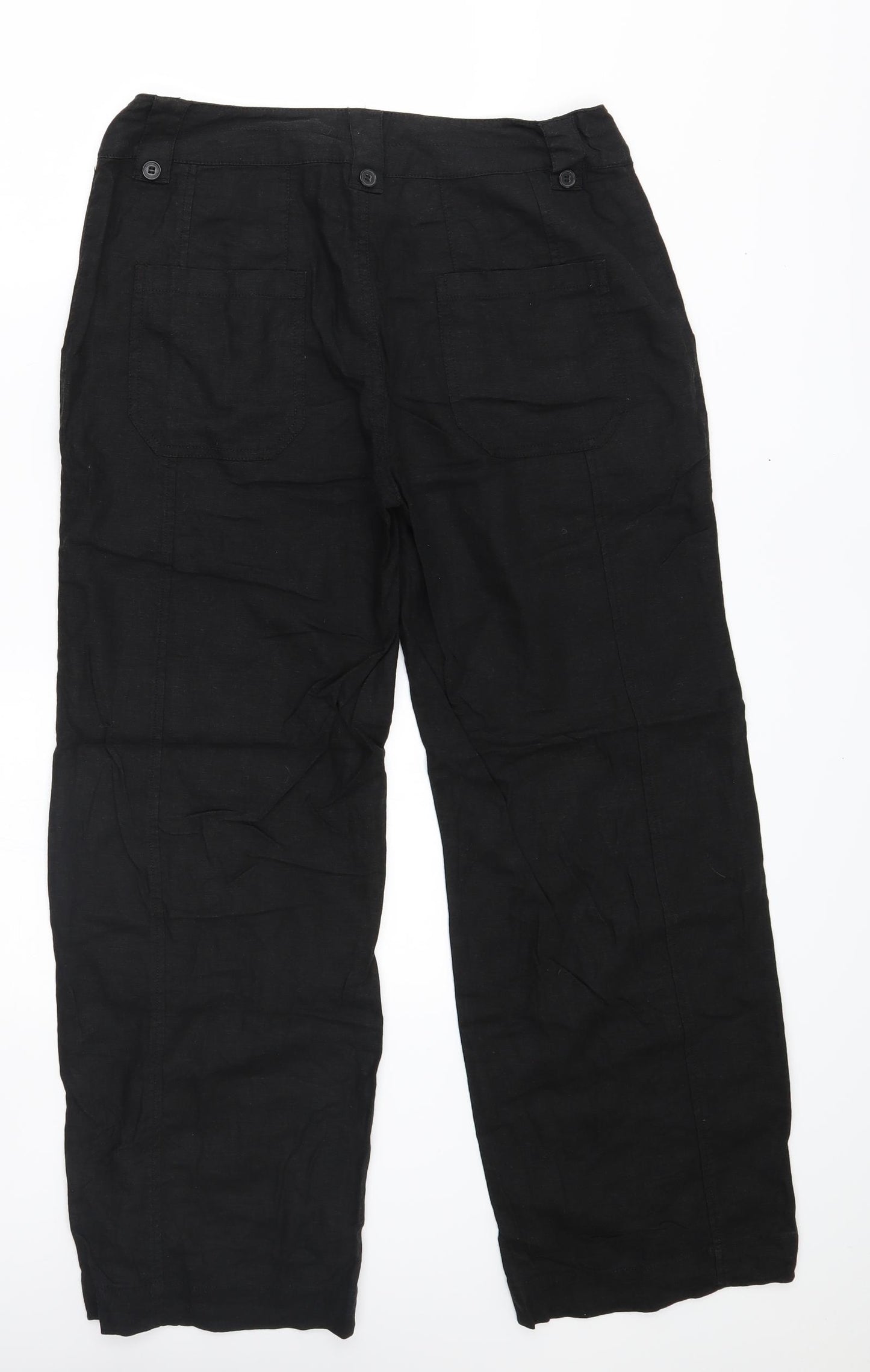 South Womens Black   Trousers  Size 10 L28 in