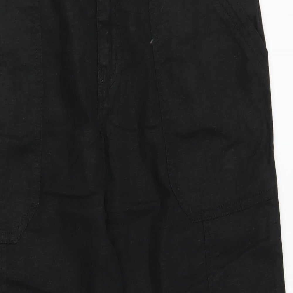 South Womens Black   Trousers  Size 10 L28 in