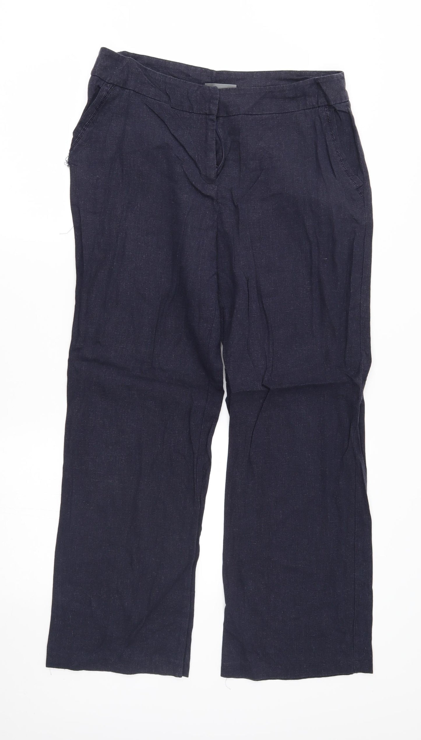 BHS Womens Blue   Trousers  Size 14 L27 in
