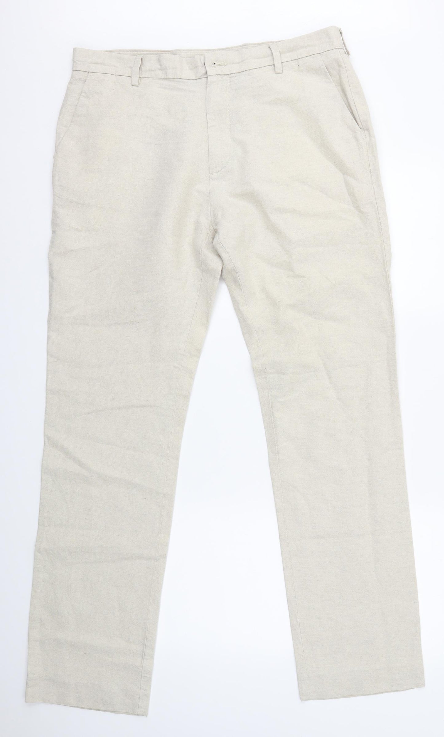 John Lewis Womens Beige   Trousers  Size 36 in L33 in