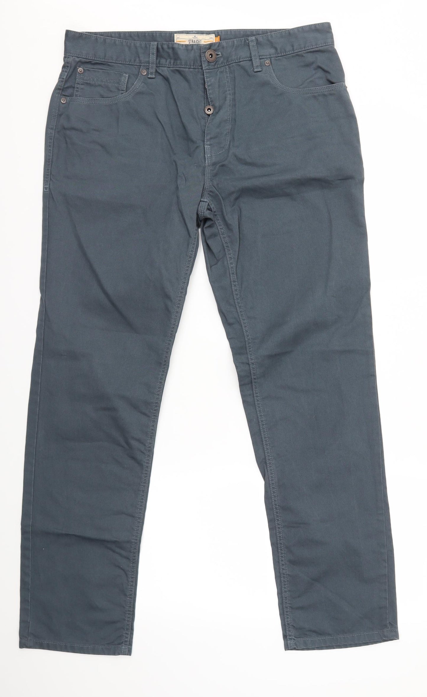 NEXT Mens Grey  Denim Straight Jeans Size 34 in L32 in