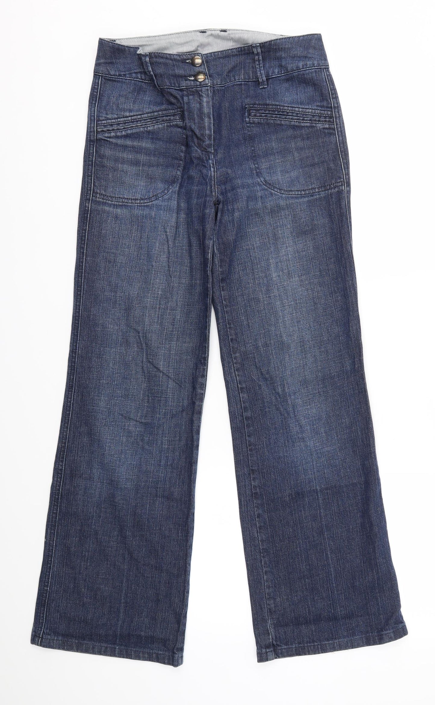 M&S Womens Blue   Flared Jeans Size 8 L20 in