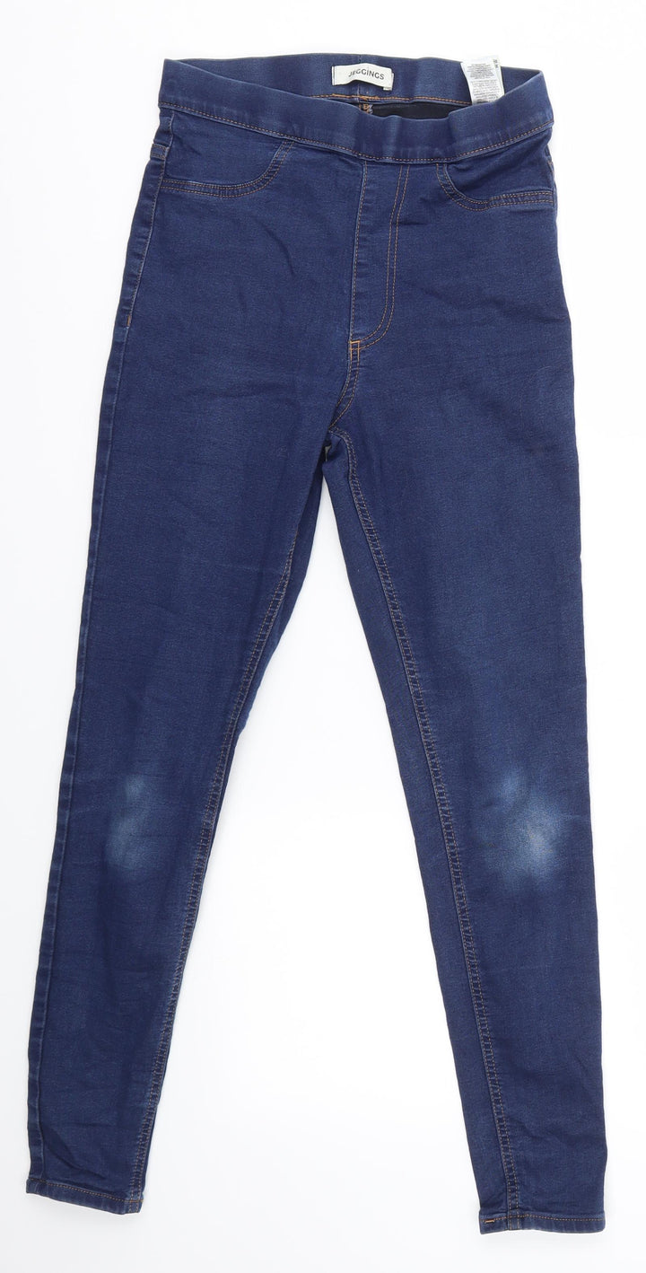 M&S Womens Blue Skinny Jeans Size 8 L26 in