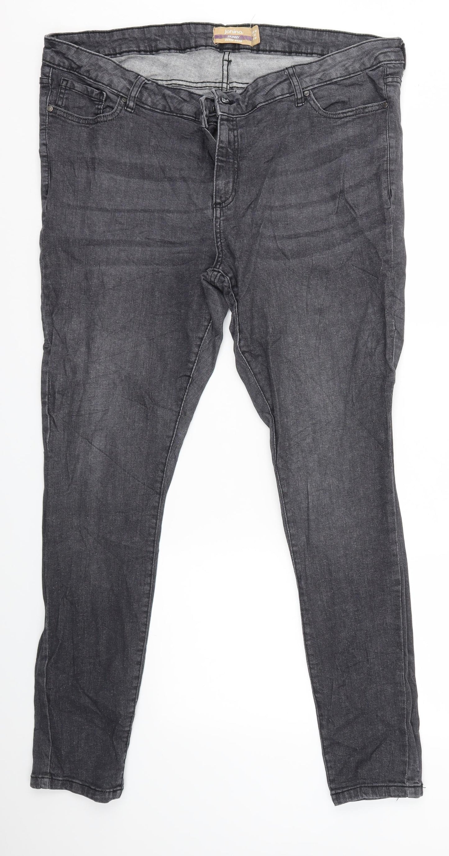 Janina Womens Grey   Straight Jeans Size 20 L31 in