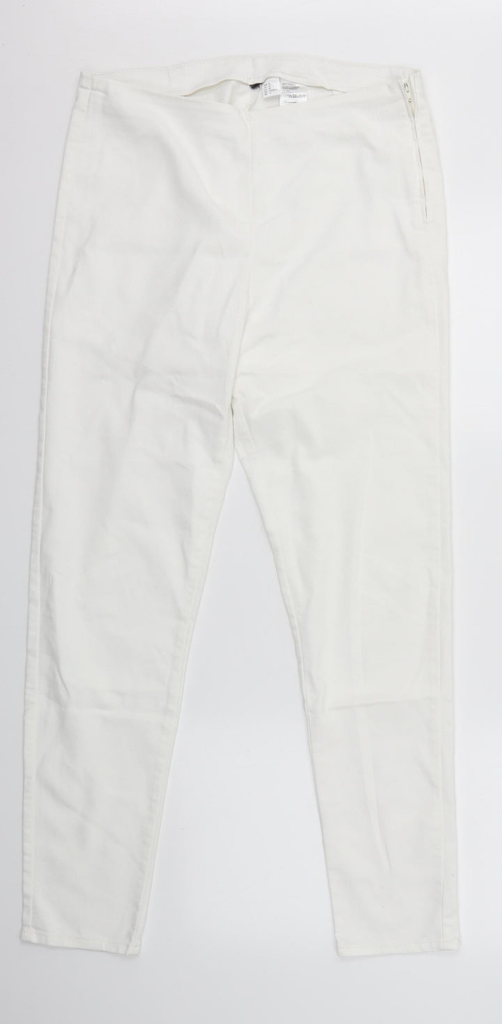 H&M Womens White   Skinny Jeans Size 14 L28 in