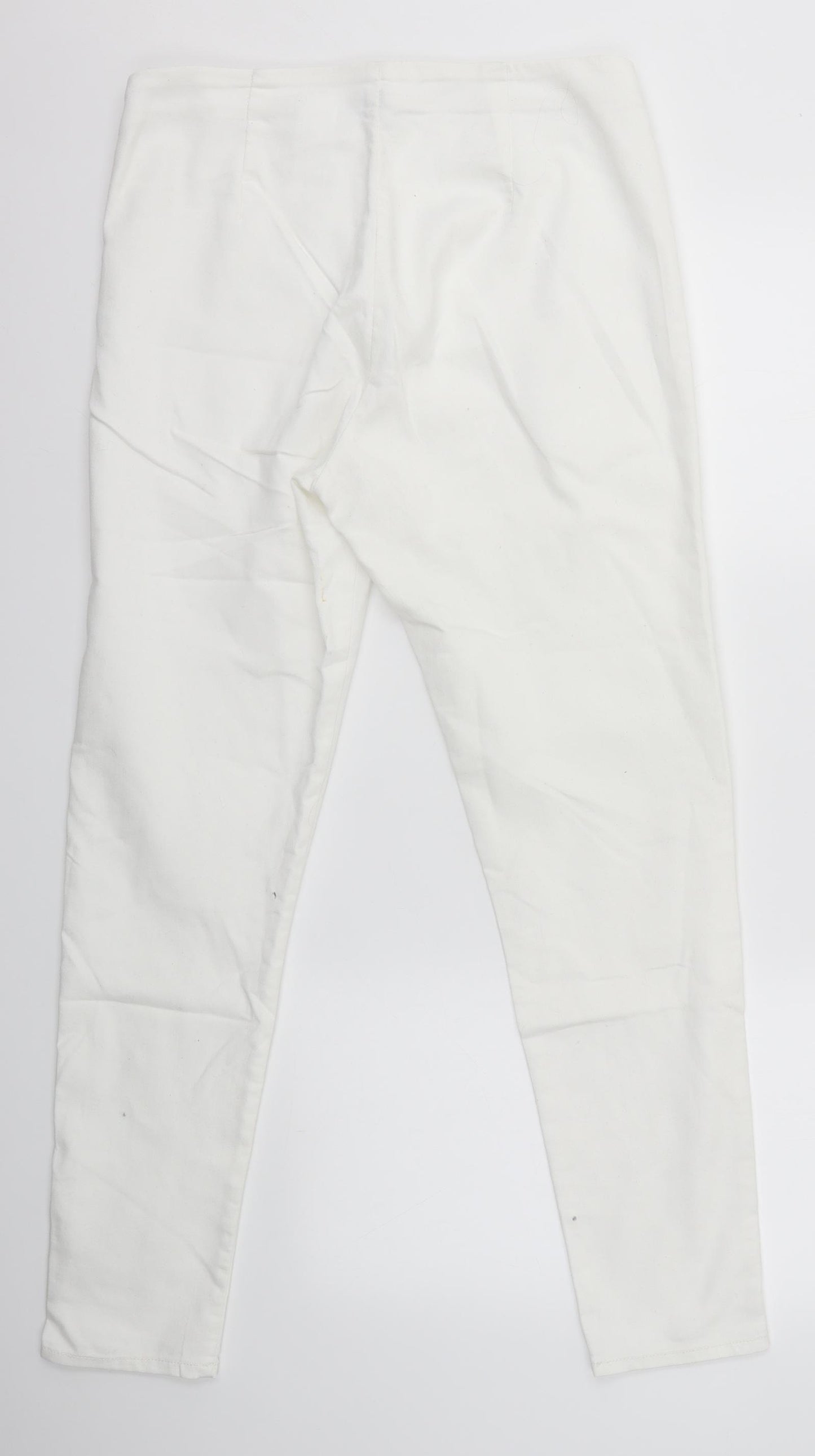 H&M Womens White   Skinny Jeans Size 14 L28 in