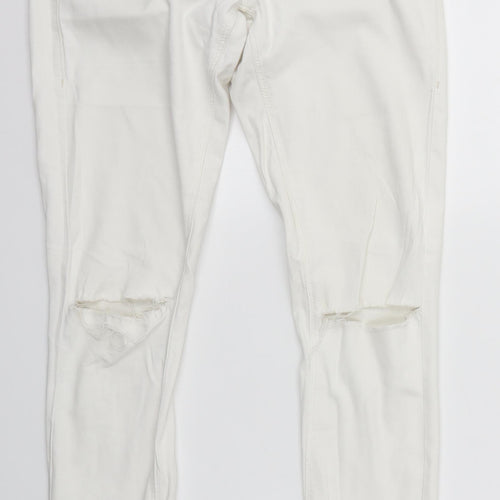 Topshop Womens White   Skinny Jeans Size 28 in L32 in