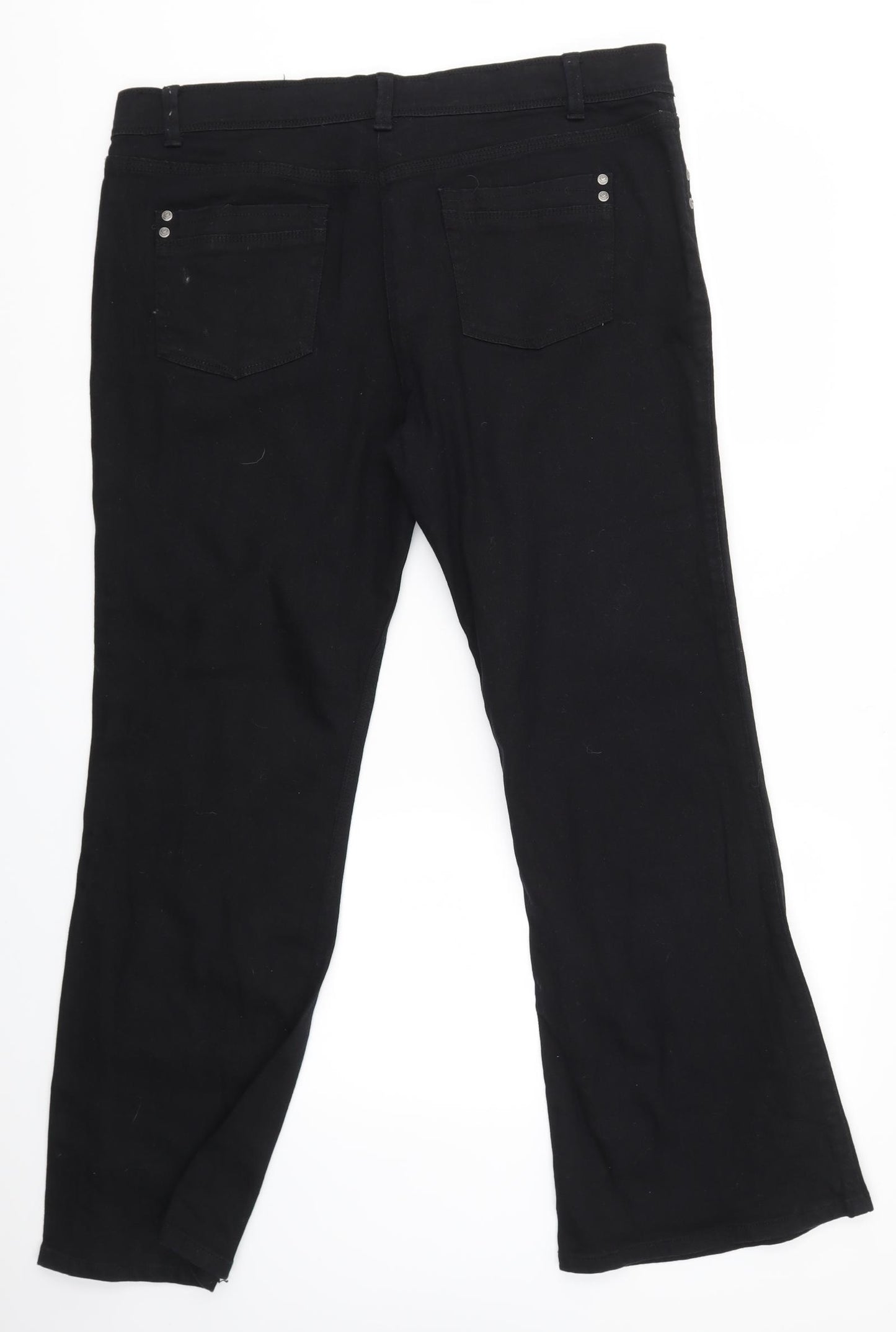 M&Co Womens Black   Bootcut Jeans Size 18 L29 in
