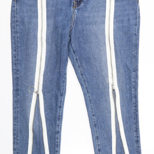 Topshop Womens Blue   Straight Jeans Size 32 in L30 in