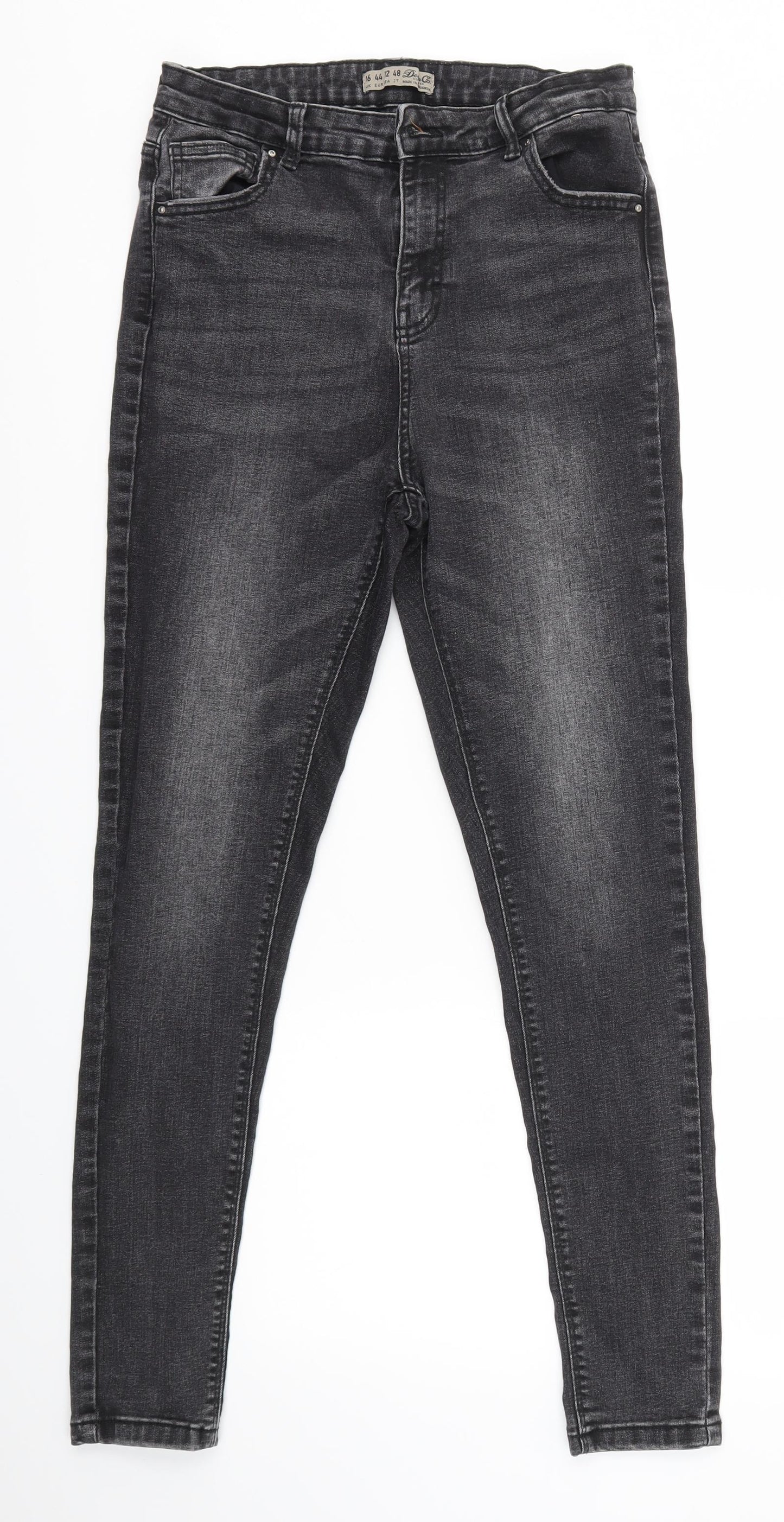 Primark Womens Grey   Skinny Jeans Size 16 L28 in