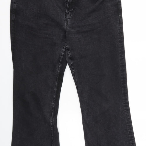 M&S Womens Grey   Straight Jeans Size 18 L25 in - Short