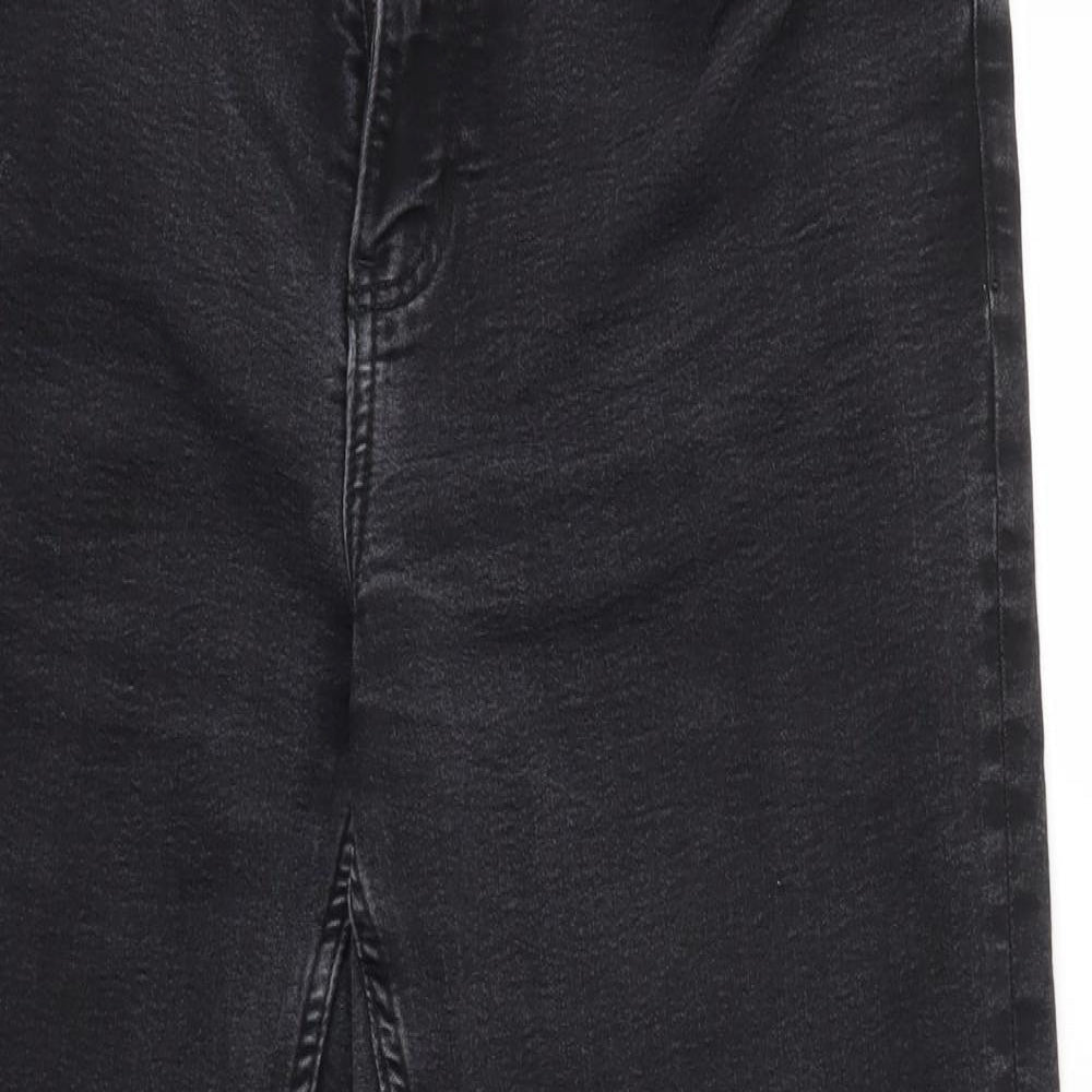 M&S Womens Grey   Straight Jeans Size 18 L25 in - Short