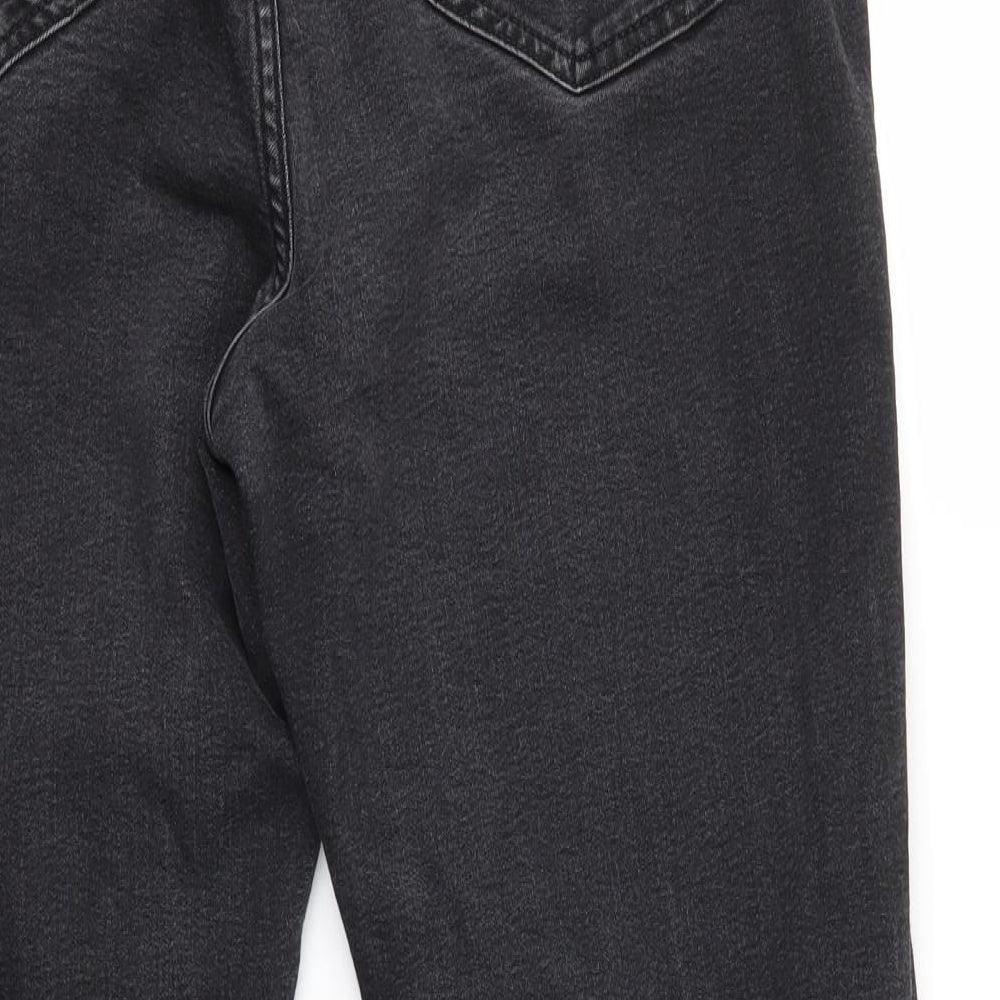 M&S Womens Grey   Straight Jeans Size 18 L25 in - Short