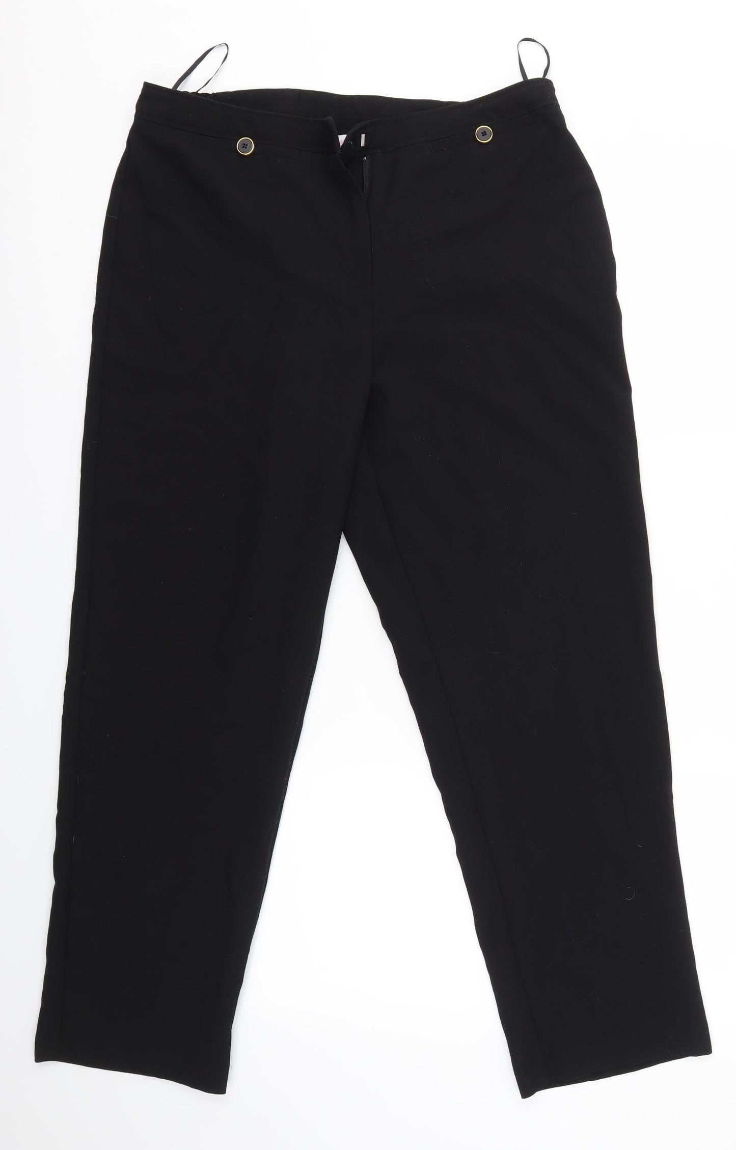 slimma Womens Black   Dress Pants Trousers Size 14 L28 in