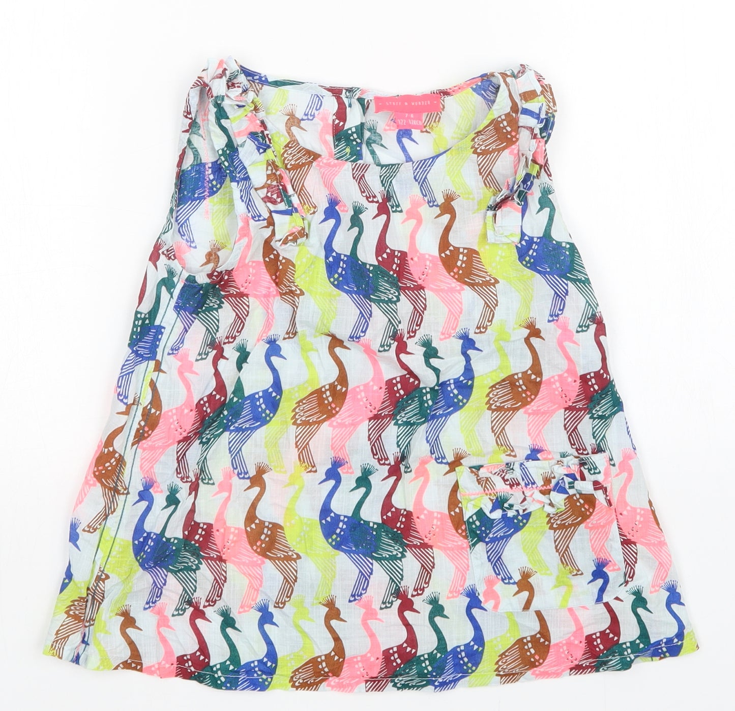 White Stuff Girls Multicoloured Animal Print  A-Line  Size 7-8 Years
