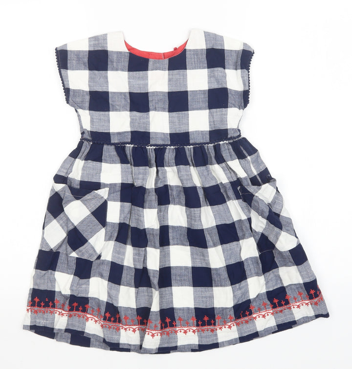 M&S Girls Multicoloured Check  A-Line  Size 4-5 Years