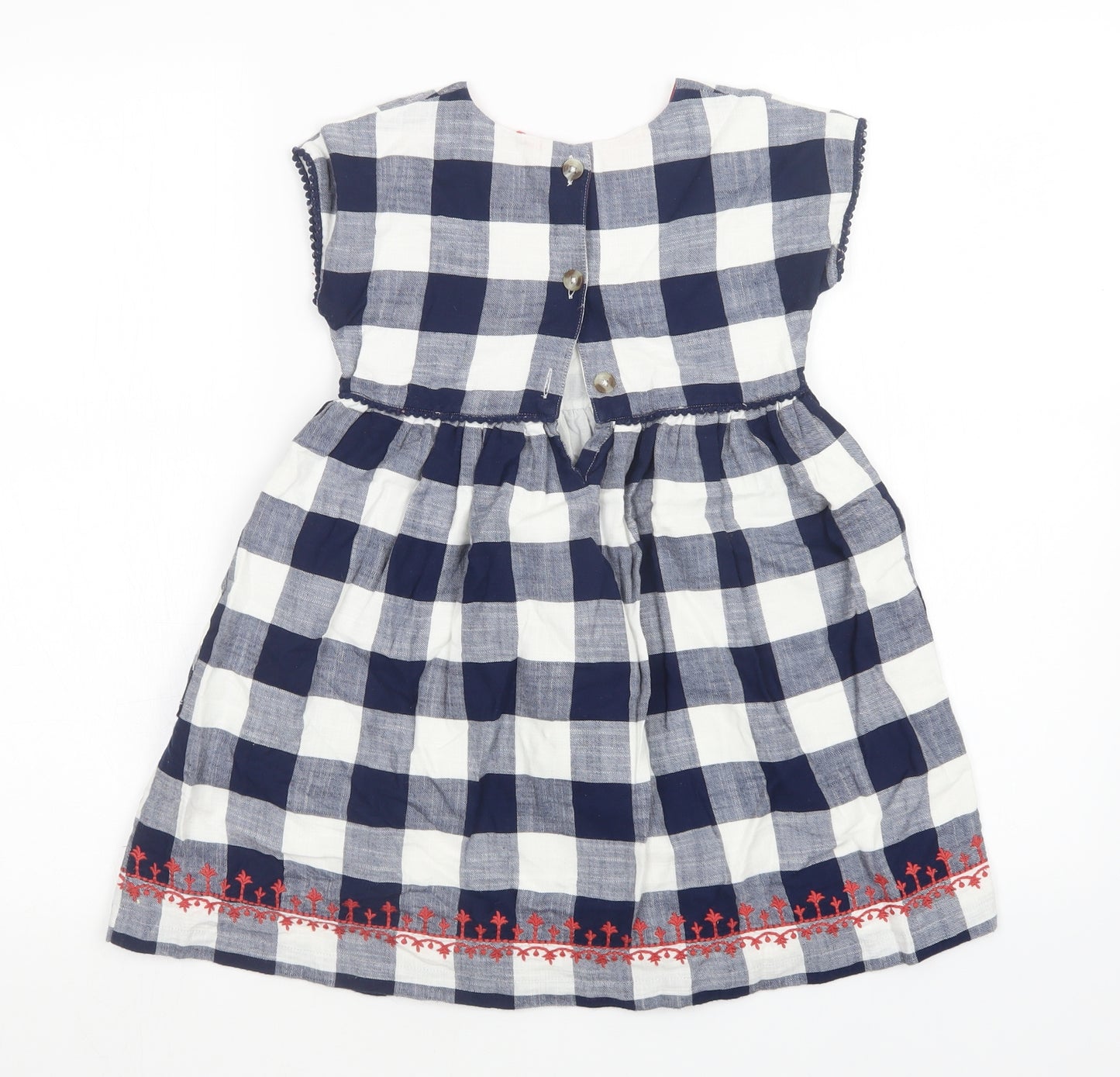 M&S Girls Multicoloured Check  A-Line  Size 4-5 Years