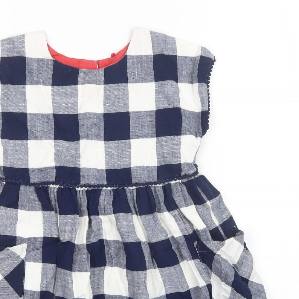 M&S Girls Multicoloured Check  A-Line  Size 4-5 Years