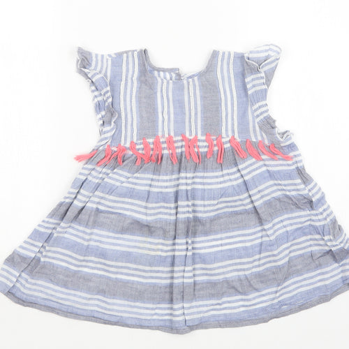 Matalan Girls Multicoloured Striped  A-Line  Size 7 Years