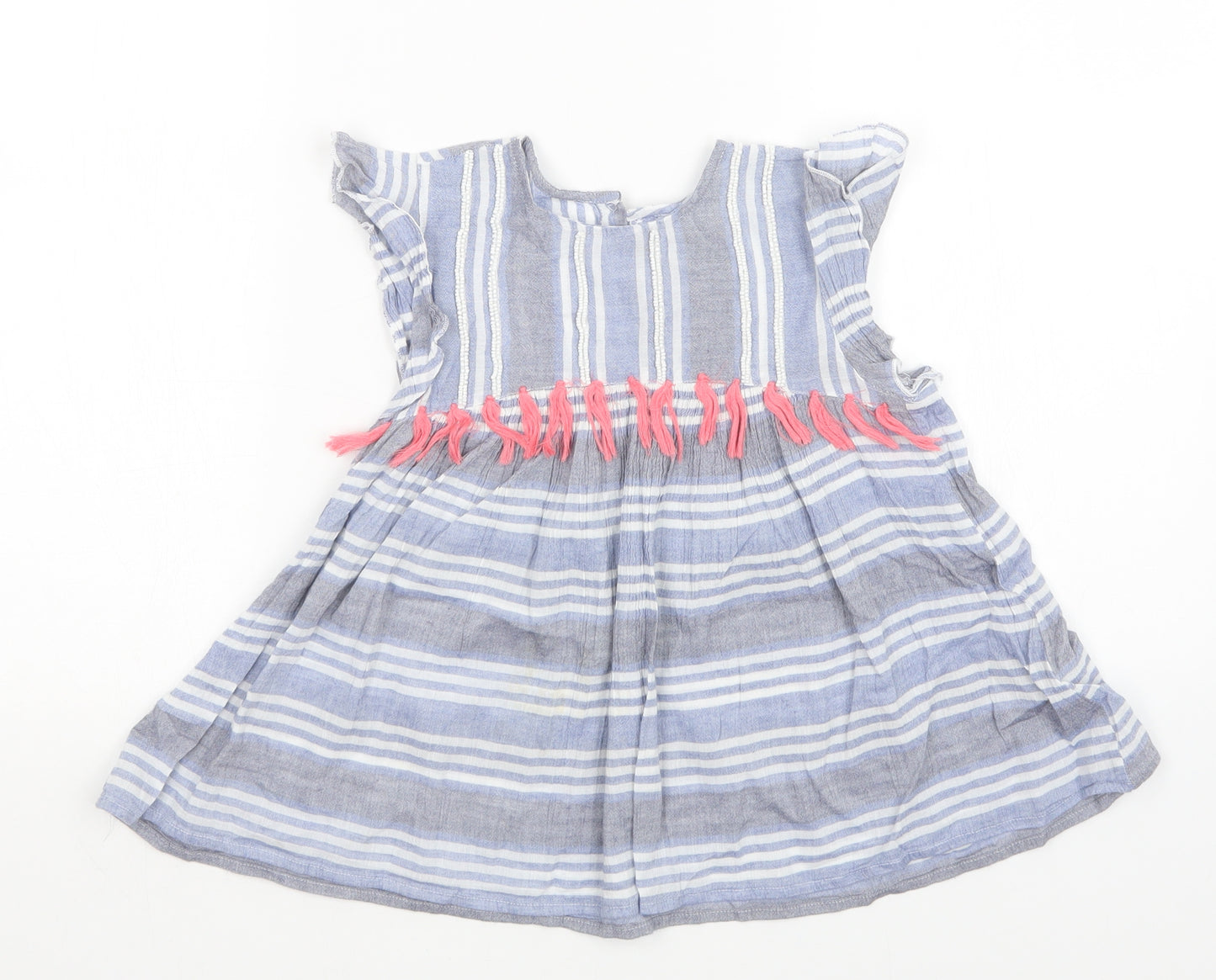 Matalan Girls Multicoloured Striped  A-Line  Size 7 Years