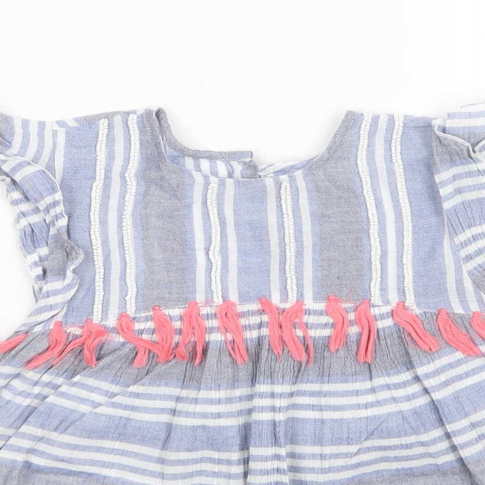 Matalan Girls Multicoloured Striped  A-Line  Size 7 Years