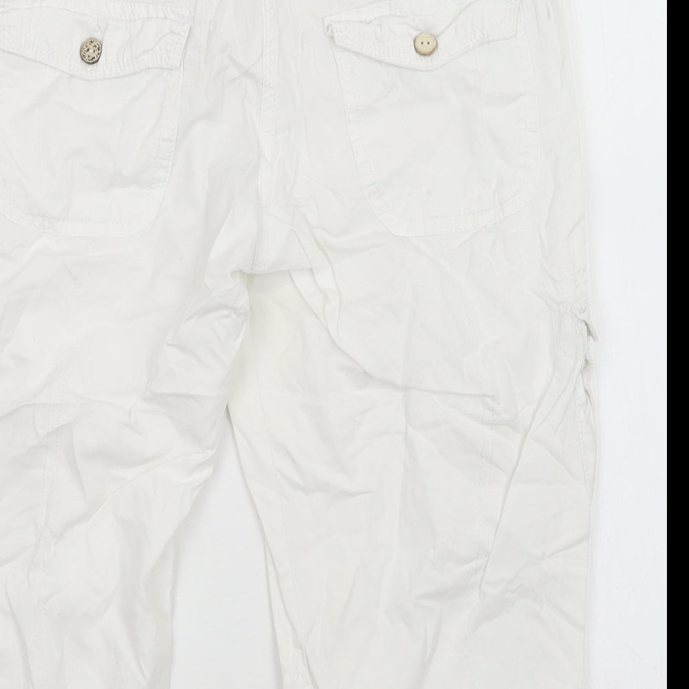 New Look Womens White   Cargo Shorts Size 10