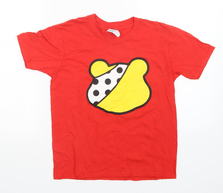 Gilden Girls Red Basic T-Shirt Size L