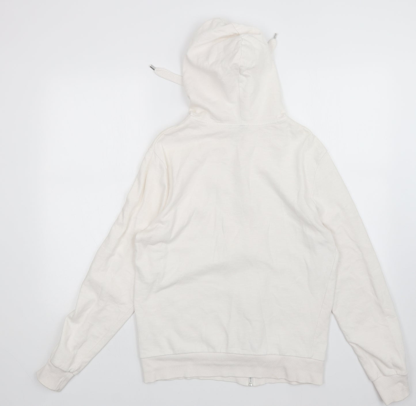H&M Mens White   Full Zip Hoodie Size M