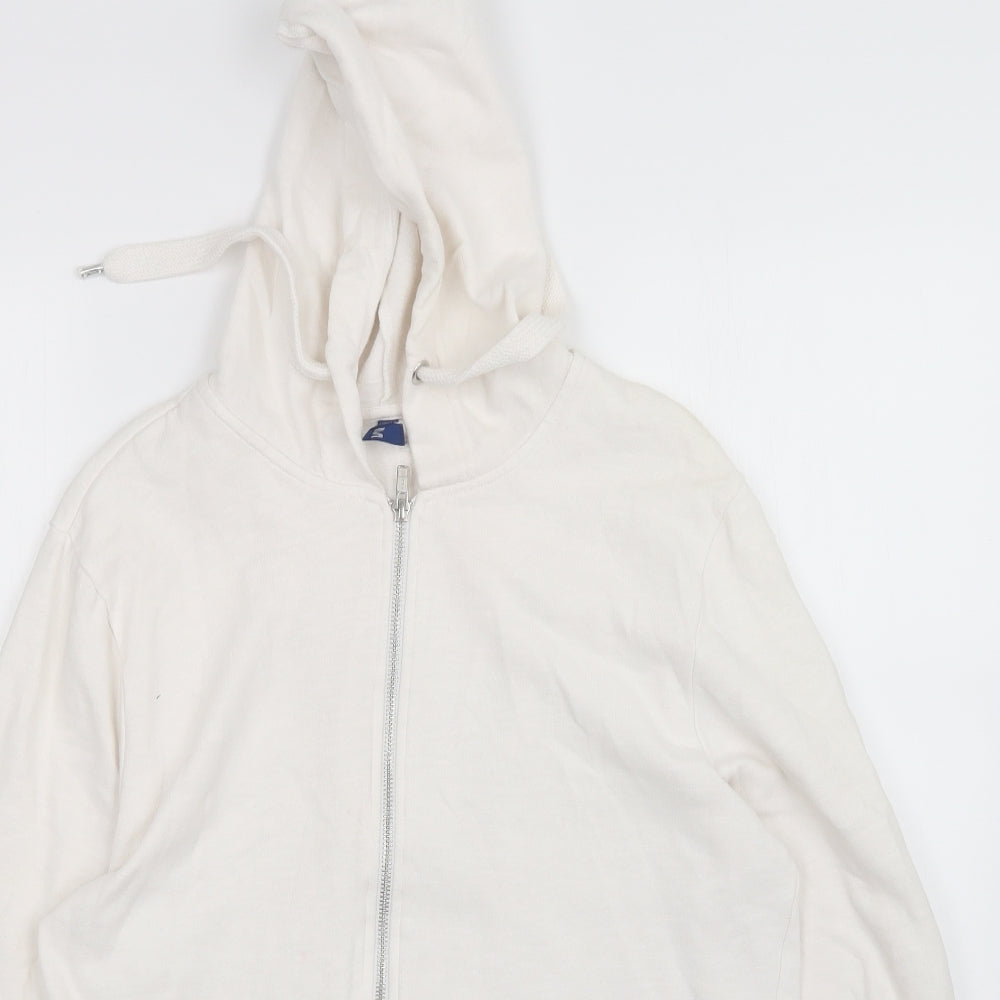 H&M Mens White   Full Zip Hoodie Size M