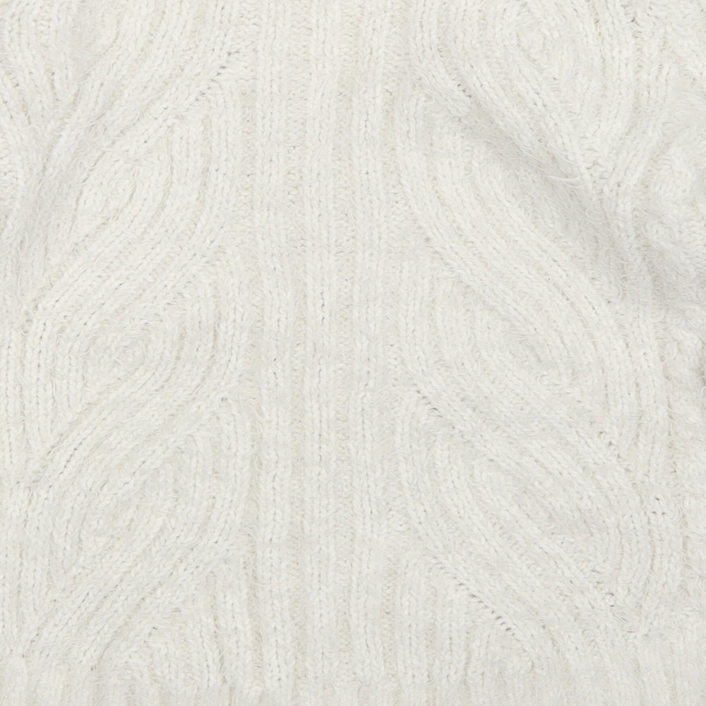 M&S Womens White   Pullover Jumper Size M