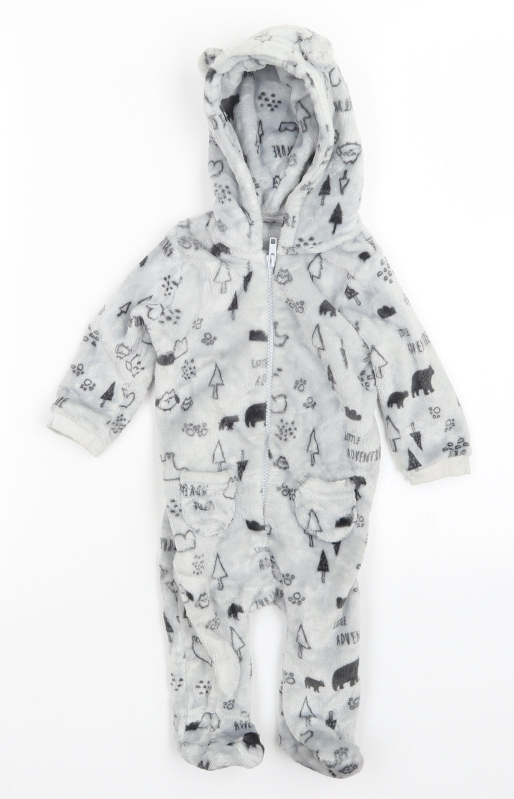 Matalan Boys Green Animal Print   One Piece Size 6-9 Months
