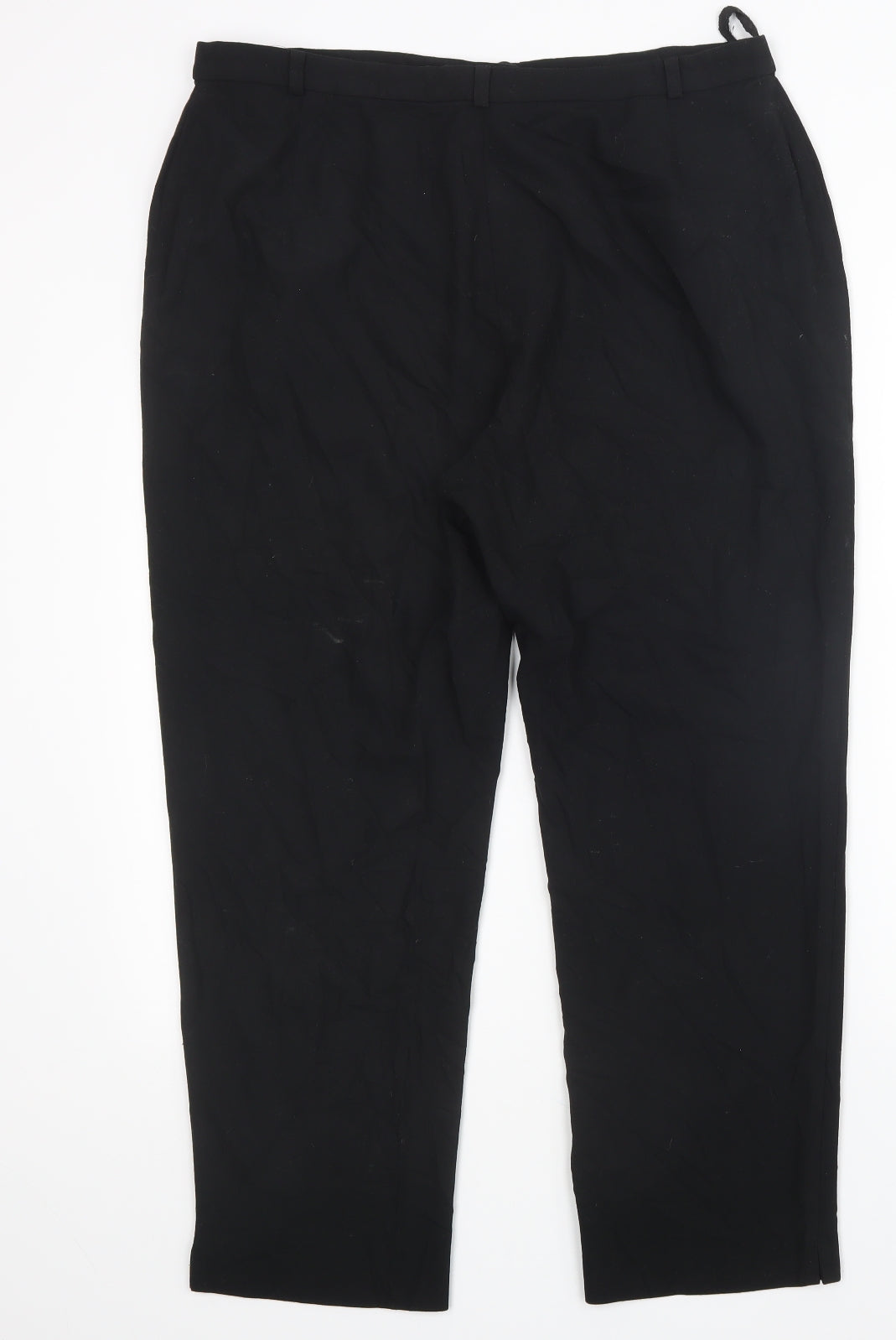 M&S Womens Black   Trousers  Size 18 L27 in