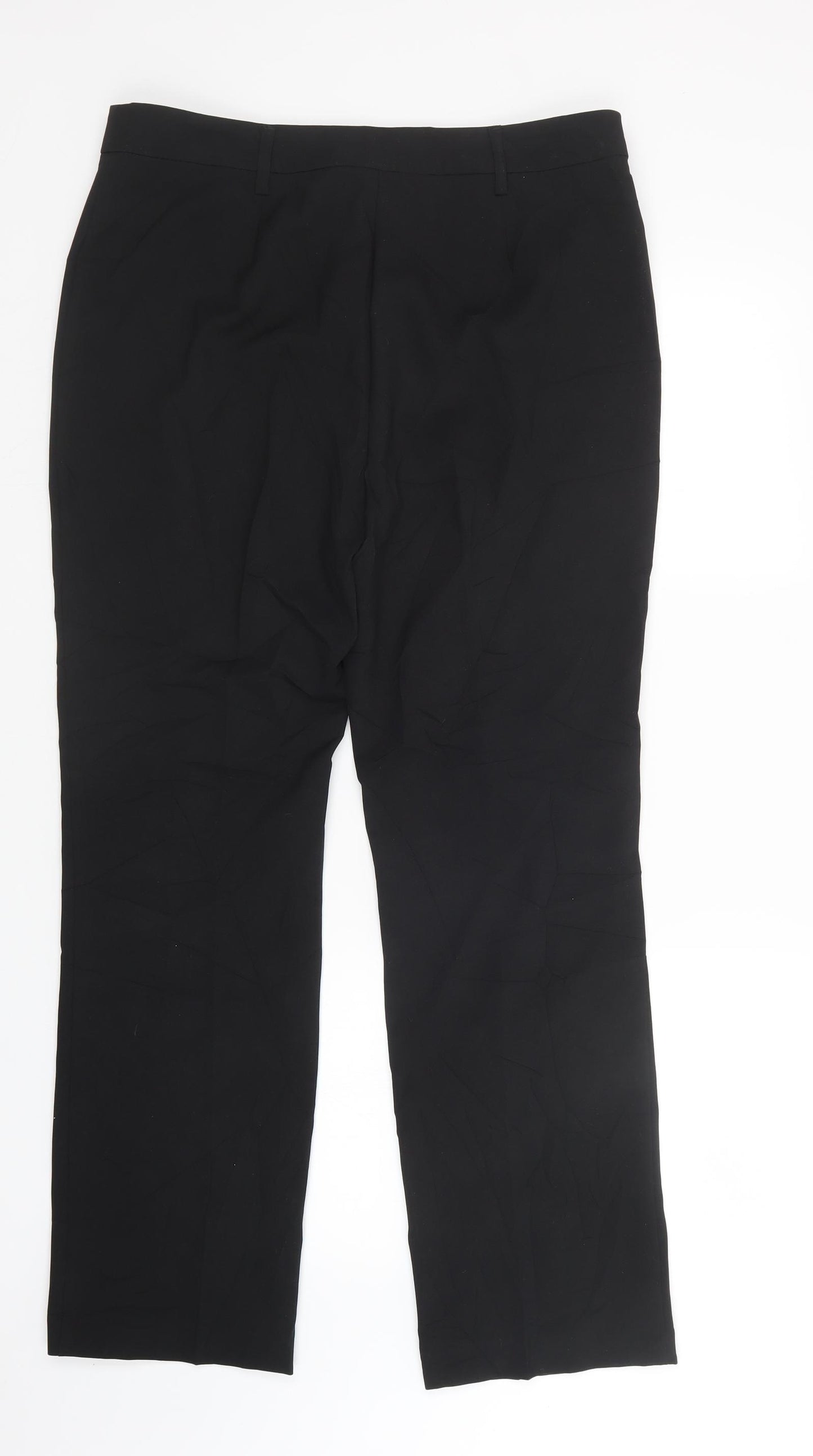Papaya Womens Black   Trousers  Size 14 L31 in