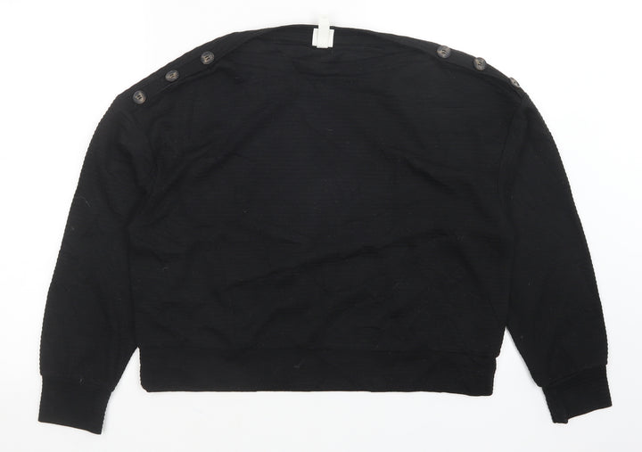 H&M Womens Black   Pullover Jumper Size M