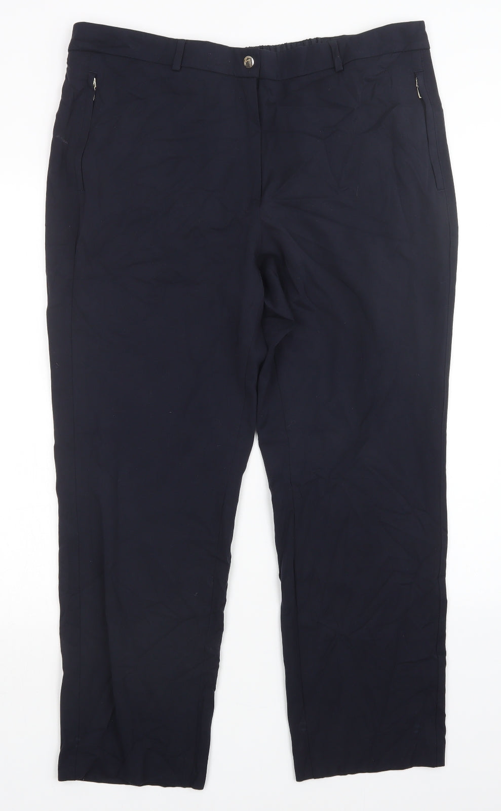 M&S Womens Blue   Trousers  Size 18 L27 in