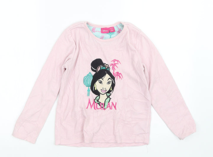 Primark Girls Pink   Top Pyjama Top Size 8-9 Years  - Mulan