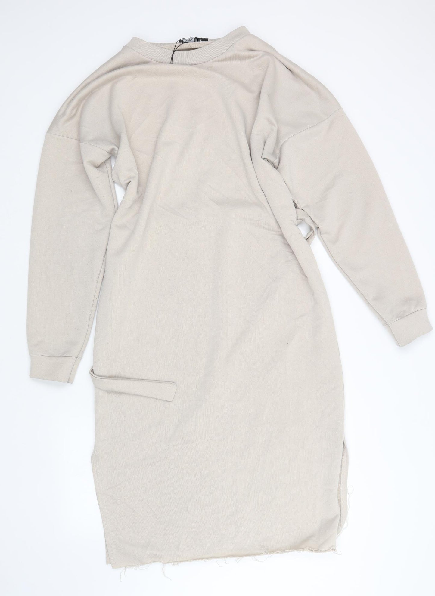 Boohoo Womens Beige   Jumper Dress  Size 16
