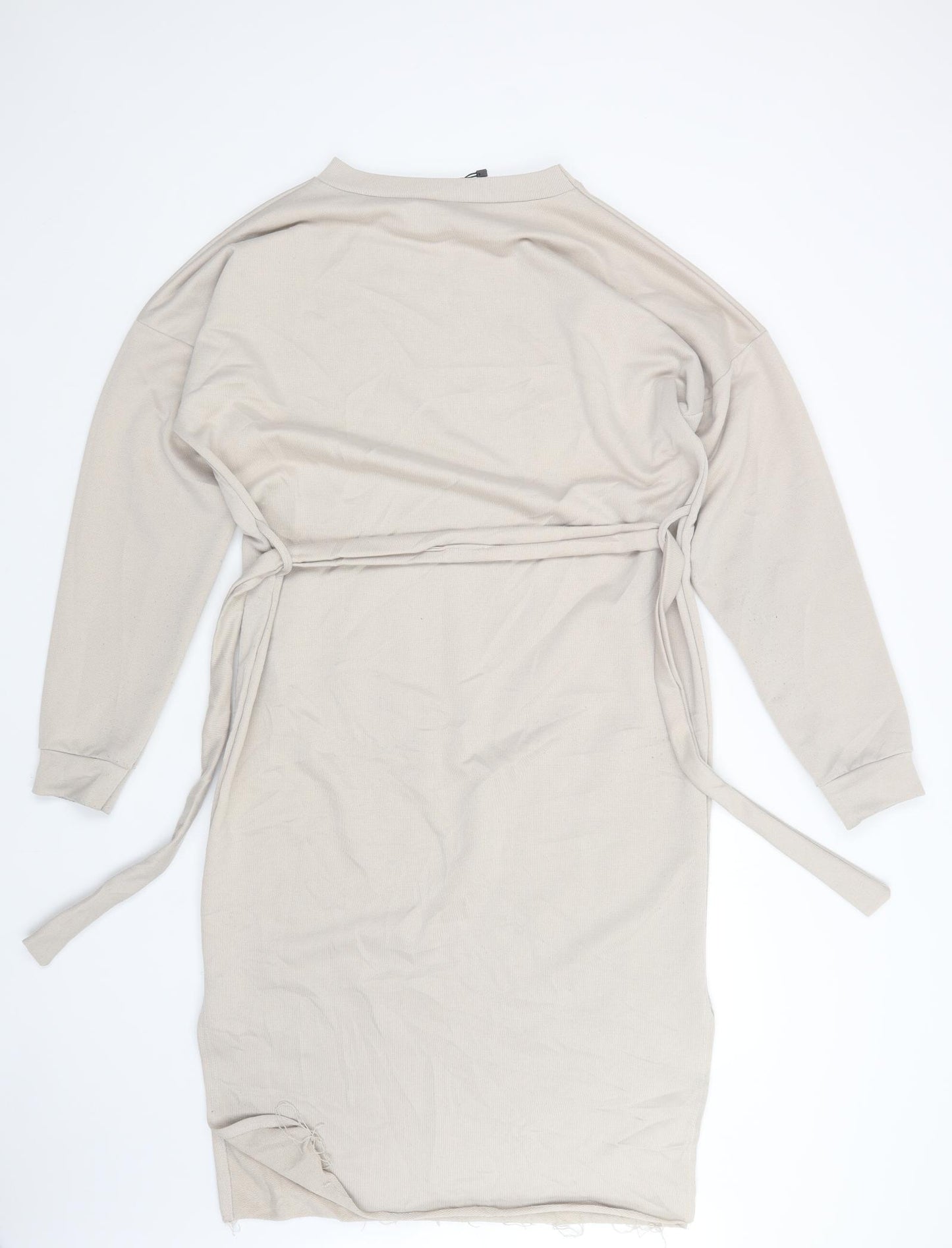 Boohoo Womens Beige   Jumper Dress  Size 16