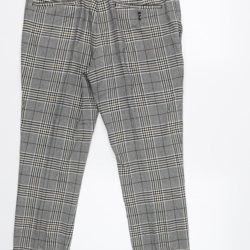 Topman Mens Grey Check  Trousers  Size 32 L28 in