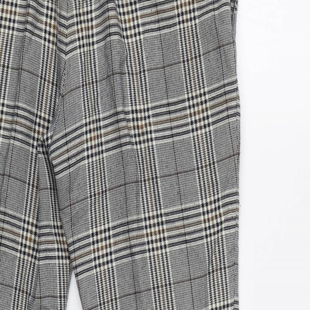 Topman Mens Grey Check  Trousers  Size 32 L28 in