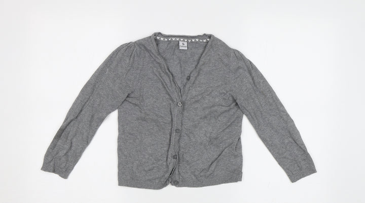 TU Girls Grey Cardigan Jumper Size 6 Years